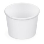 Eisbecher aus Pappe Papierbecher weiß O90mm 250 ml, 50 Stk.