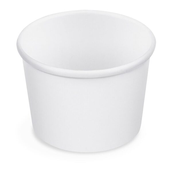 Eisbecher aus Pappe Papierbecher weiß O90mm 250 ml, 50 Stk.