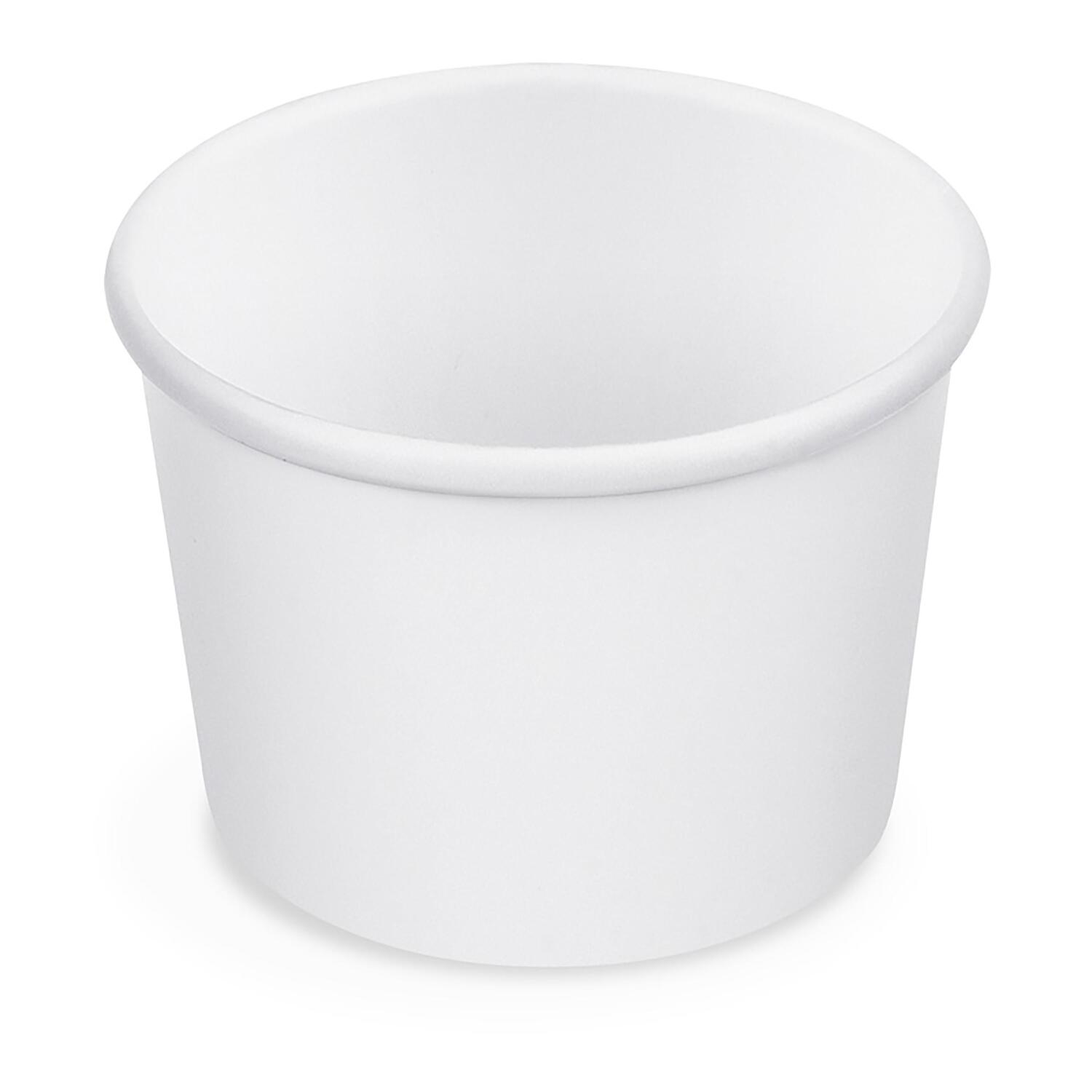 WX-79812 Eisbecher aus Pappe Papierbecher weiß O90mm 250 ml, 50 Stk. – Bild 1