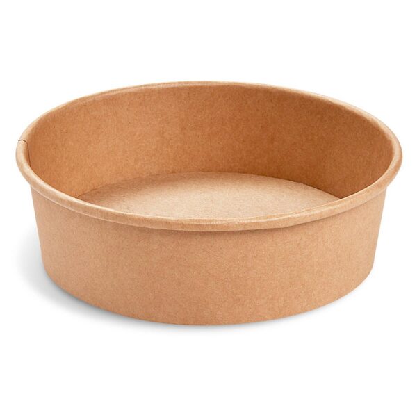 Salatschalen Feinkostschalen braun aus Pappe mit PE beschichtet O150mm, 50 Stk.
