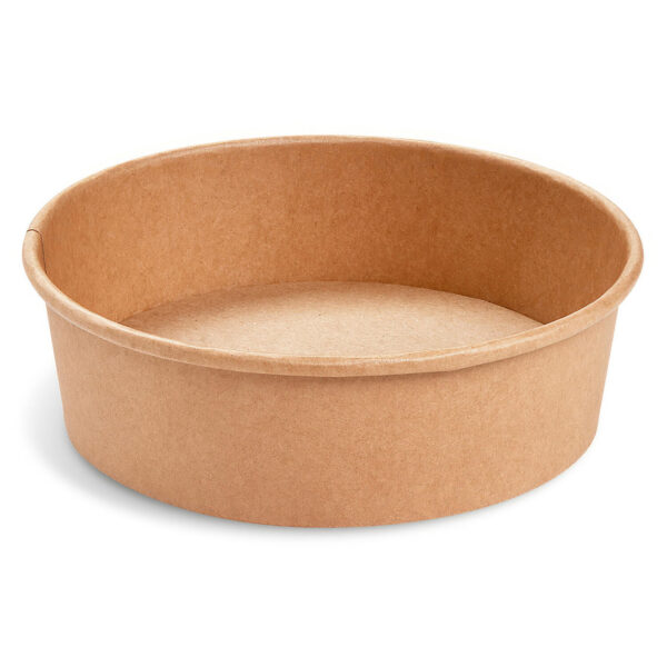 Salatschalen Feinkostschalen braun O150mm aus Pappe PE-beschichtet, 50 Stk.