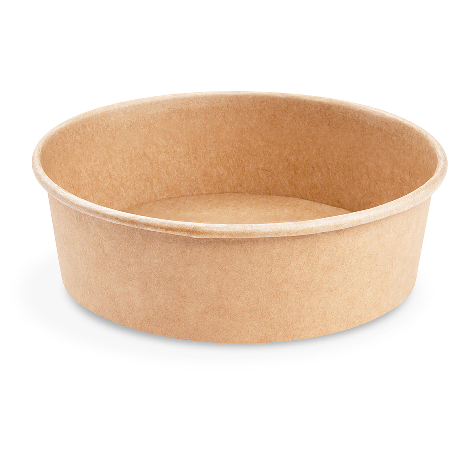 WX-82811 Salatschalen Feinkostschalen braun O185mm aus Pappe PE-beschichtet 1100ml, 50 Stk. – Bild 1