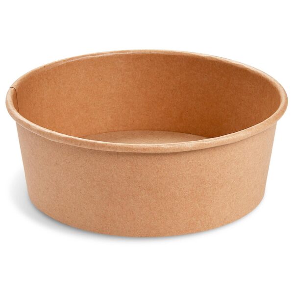 Salatschalen Feinkostschalen braun aus Pappe mit PE beschichtet 1300ml O185mm, 50 Stk.