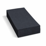 Servietten 33 x 33 cm 1/8 -Kopffalz 3-lagig schwarz, 250 Stk.