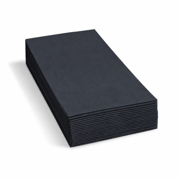 Servietten 33 x 33 cm 1/8 -Kopffalz 3-lagig schwarz, 250 Stk.