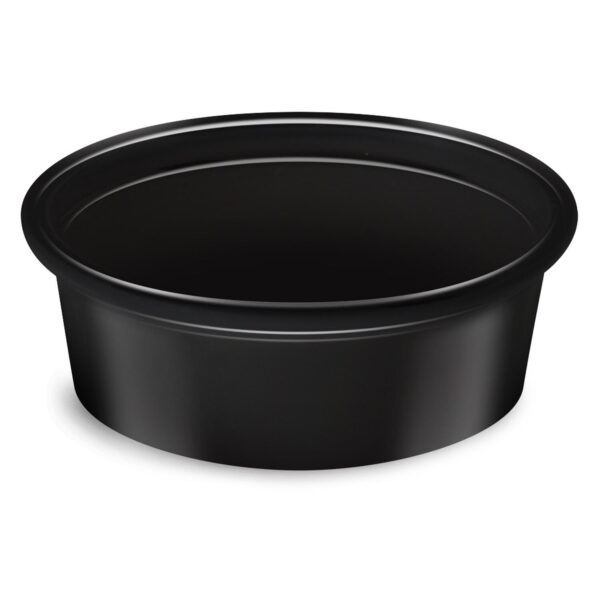 Dressingbecher Feinkostbecher schwarz PP 50 ml O 70 mm, 50 Stk.
