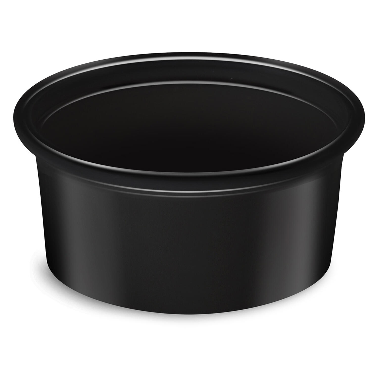 WX-PP322 Dressingbecher Feinkostbecher schwarz PP 80 ml O 70 mm, 50 Stk. – Bild 1