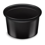 Dressingbecher Feinkostbecher schwarz PP 30 ml O 46 mm, 50 Stk.