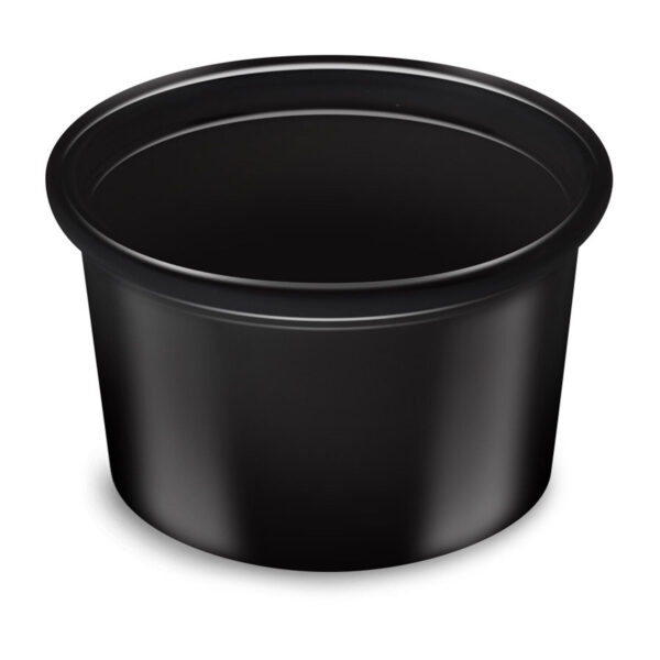 Dressingbecher Feinkostbecher schwarz PP 30 ml O 46 mm, 50 Stk.