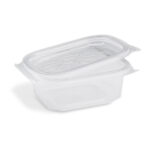 Feinkostbecher mit fixem Deckel Ripboxx Tiny klar PP 127x108x44mm 250ml, 50 Stk.