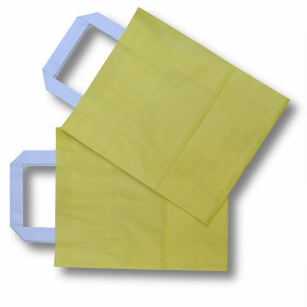 Papiertragetaschen aus Kraftpapier 180+80x220mm gelb, 250 Stk.