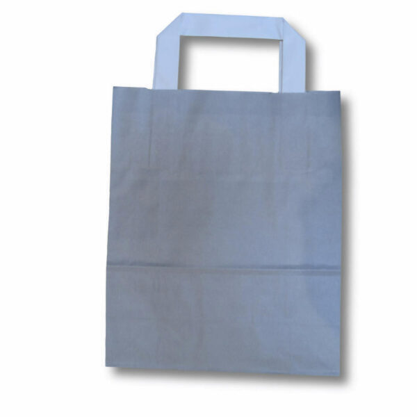 Papiertragetaschen aus Kraftpapier 180+80x220mm grau, 250 Stk.