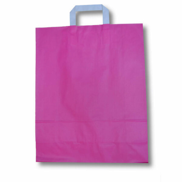 Papiertragetaschen aus Kraftpapier 180+80x220mm pink, 250 Stk.