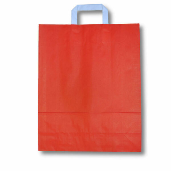 Papiertragetaschen aus Kraftpapier 180+80x220mm rot, 250 Stk.