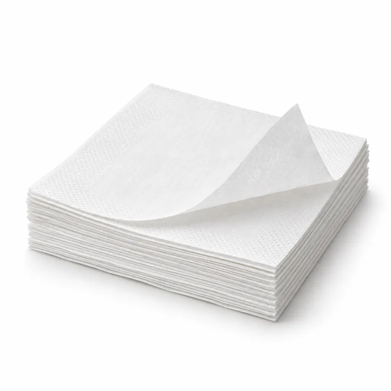 Einlagige weiße Papierservietten für Gastronomie und Imbiss
