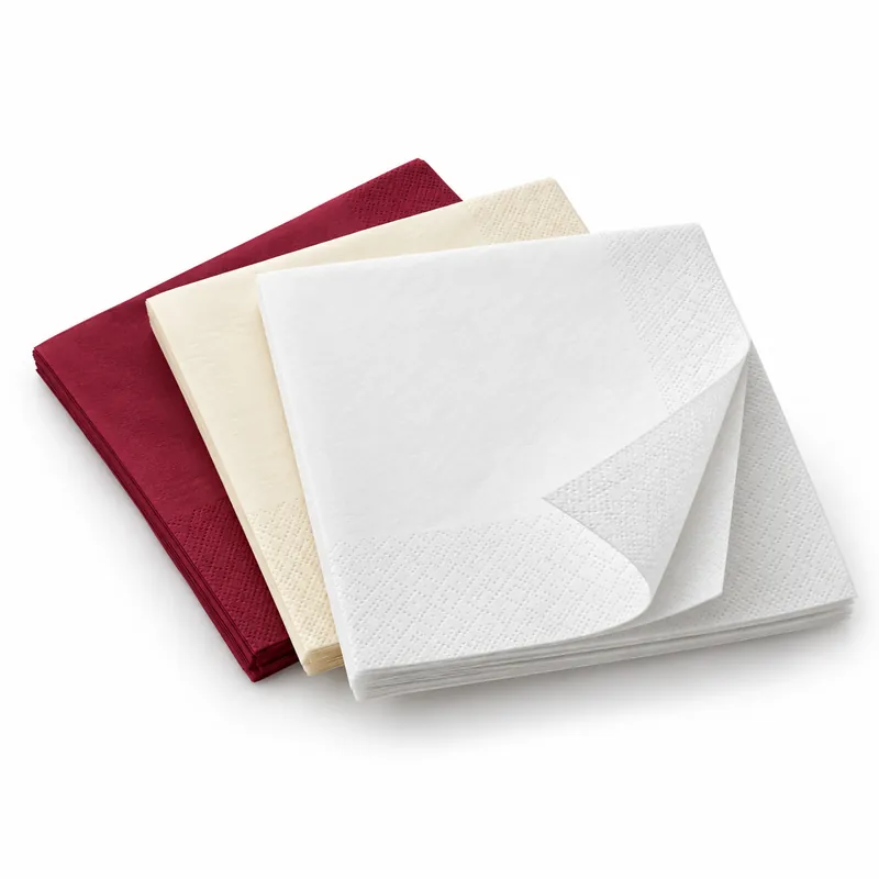 Dreilagige weiße Papierservietten für die Gastronomie