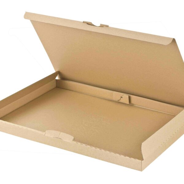 Versandkarton 340x250x20mm schnelle Aufrichtung mit Steckverschluss Großbrief Maxibrief A4 B4 braun