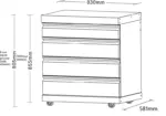 Myoutdoorkitchen Black Collection - Modul mit 4 Schubladen – Bild 4