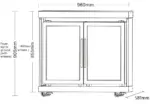 Myoutdoorkitchen Black Collection - Modul Kühlschrank mit Doppeltüren – Bild 10