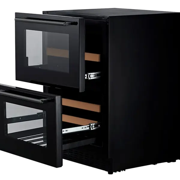 mQuvée WineCave 60DD – Fullglass Black