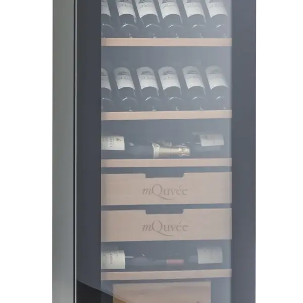 mQuvée Velvet Collection 100 – Black, glass door