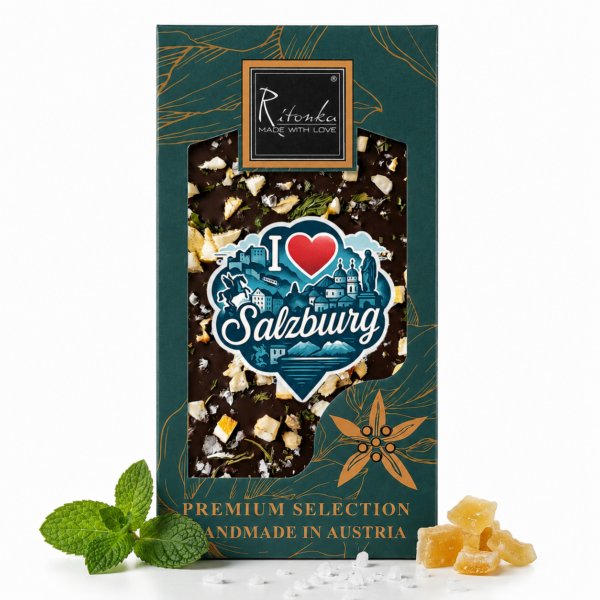 PREMIUM Bitterschokolade - I love Salzburg 95g