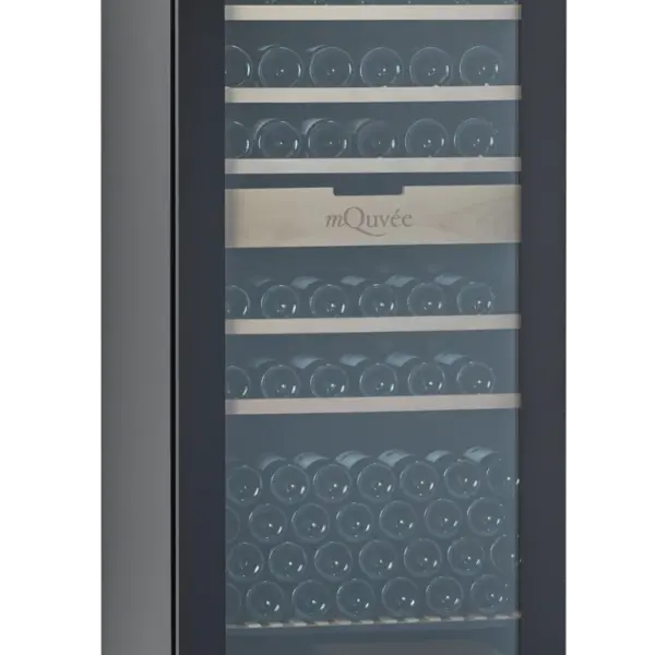 mQuvée Velvet Collection 220 – Black, glass door