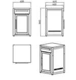 Myoutdoorkitchen Nordic Line - Freistehender Kühlschrank (Schwarz) – Bild 7