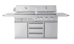 Myoutdoorkitchen Freistehender Gas- und Holzkohlegrill