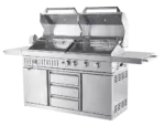 Myoutdoorkitchen Freistehender Gas- und Holzkohlegrill – Bild 2