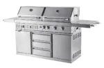 Myoutdoorkitchen Freistehender Gas- und Holzkohlegrill – Bild 8