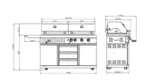 Myoutdoorkitchen Freistehender Gas- und Holzkohlegrill – Bild 12