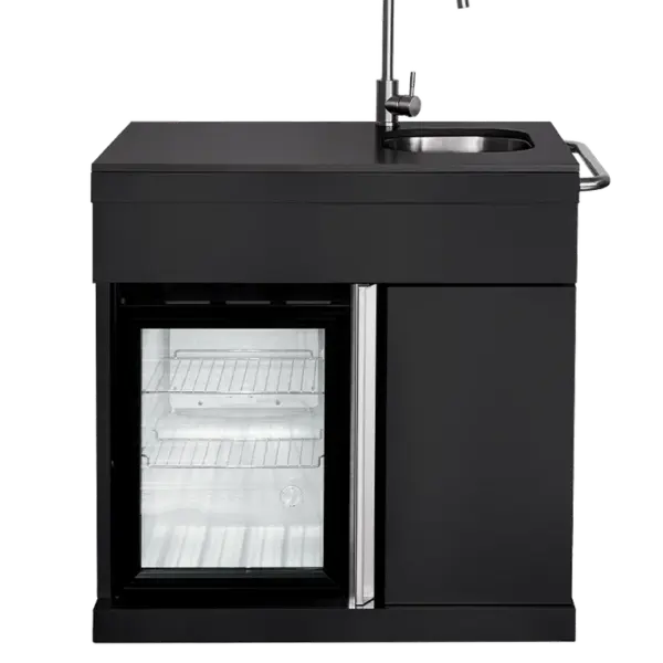 Myoutdoorkitchen Pure Modul mit Kühlschrank, Spülbecken und Aufbewahrungsschrank