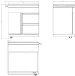 Myoutdoorkitchen Pure Modul mit Aufbewahrungsschrank und Schubladen – Bild 2