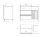 Myoutdoorkitchen Designer Series - Freistehender Gasgrill mit 5 Brennern und Infrarot-Seitenbrenner – Bild 20
