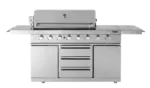 Myoutdoorkitchen Freistehender Gasgrill mit 6 Brennern und PowerSear Zone