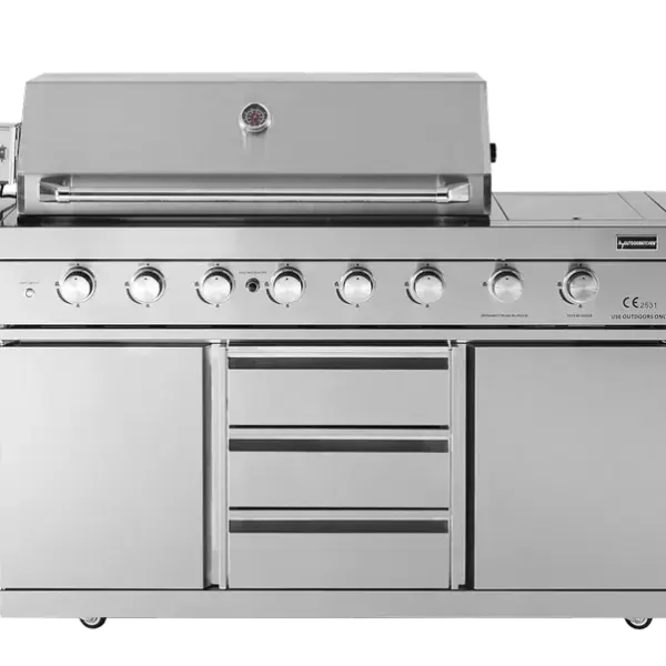 Myoutdoorkitchen Freistehender Gasgrill mit 6 Brennern und PowerSear Zone