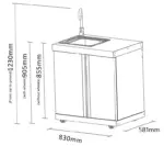 Myoutdoorkitchen Modul mit Spülbecken und Aufbewahrungsschrank – Bild 13