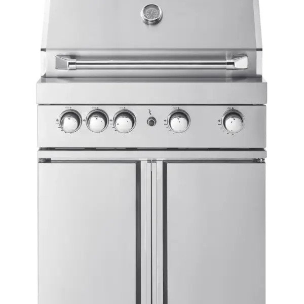 Myoutdoorkitchen Freistehender Gasgrill mit 4 effizienten Brennern und Infrarotbrenner