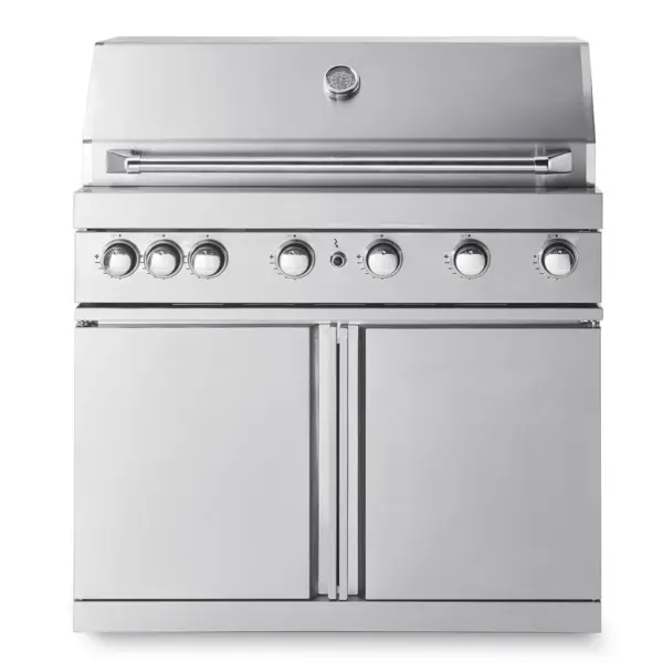 Myoutdoorkitchen Freistehender Gasgrill mit 6 Brennern und Infrarotbrenner