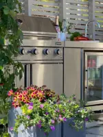 Myoutdoorkitchen Freistehender Gasgrill mit 6 Brennern und Infrarotbrenner – Bild 11