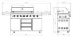 Myoutdoorkitchen Freistehender Gasgrill mit 6 Brennern und PowerSear Zone – Bild 13