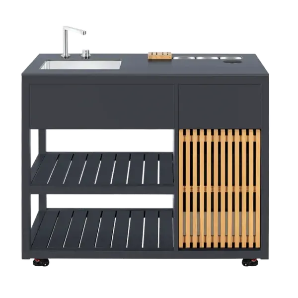 Myoutdoorkitchen Designer Series - Freistehendes Spülbeckenmodul mit Abfallsystem