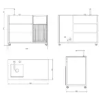 Myoutdoorkitchen Designer Series - Freistehendes Spülbeckenmodul mit Abfallsystem – Bild 11