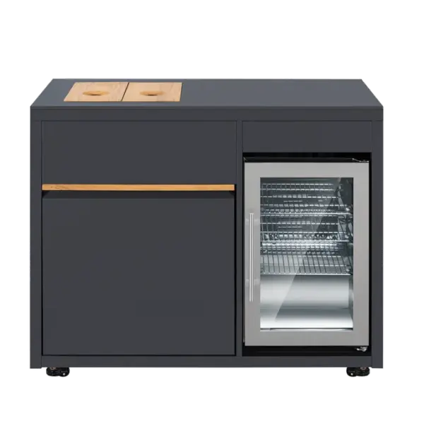 Myoutdoorkitchen Designer Series - Freistehendes Modul mit Kühlschrank und Aufbewahrungsschrank
