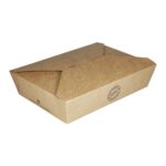 Take-Away Boxen Menüboxen ToGo aus Karton mit PLA-Innenbeschichtung, 21.6x16x6.4cm, 25 Stk.