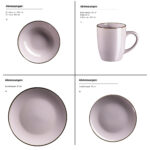 Mäser METALLIC RIM Kombiservice 16-teilig, einfarbig