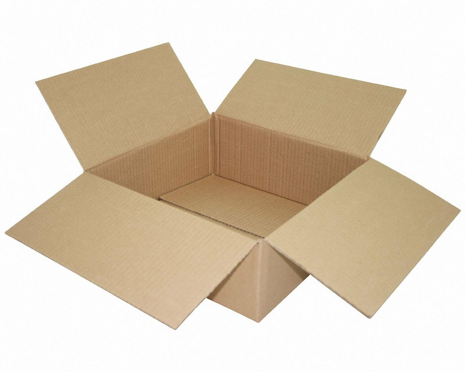 350x350x130 Faltkarton 350x350x130mm 1-wellig, braun – Bild 1