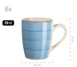 Mäser LUMACA Kaffeebecher 38 cl, 6er-Set, DUNKELBLAU