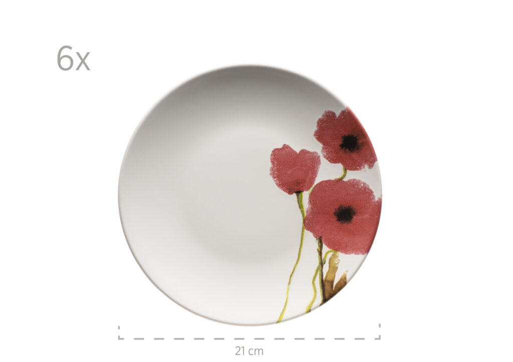 Mäser OSSIA Frühstückset 18-tlg. CARIBE/POPPY FLOWER